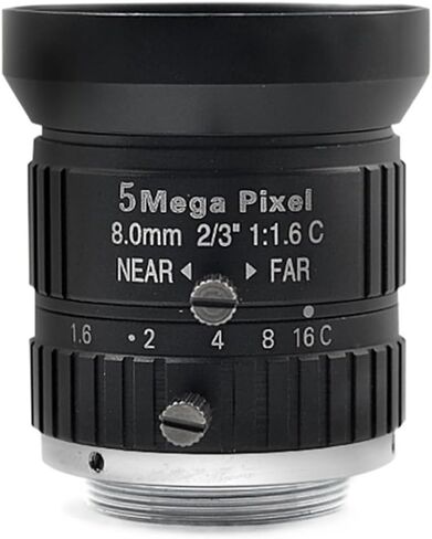 Microscope Camera, HD Lens 5Megapixel 8MM C Mount Aperture F1.6 FAormat 2/3" for Surveillance Security IP Camera CCTV Accessories in Saudi Arabia