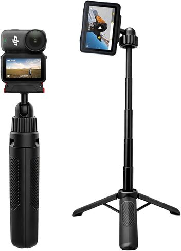 15.75'' Reinforced Selfie Stick Tripod for DJI Osmo Action 6/Nano | 3-Keel Enhanced Extendable Tripod, N55 Magnetic Mount, Ultra Light Portable Vlogging Pole Handle Grip for Travel Shooting in Saudi Arabia