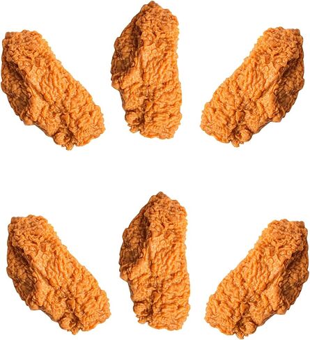 6PCS Fake Chicken Wings Prop for Display Photography | PVC Fake Wings, Display Models, Rinse Wipe Clean, For Restaurant Display, Food Photography, Teaching Aids in Saudi Arabia