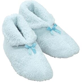 Women's Plush Chenille Slippers, XL, Blue in Saudi Arabia