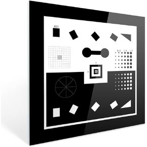 Camera Resolution Test Chart, Lens Focus Adjustment Card, 90% Light Transmittance, Nanoscale Pattern Processing and Precision Up to ±5um, Stable Calibration, for Camera Lenses, Microscopes in Saudi Arabia