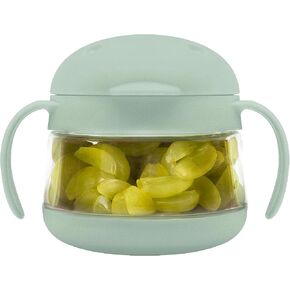 Ubbi Tweat Snack Container for Kids & Toddlers, Sage Green & Blush Pink | Tritan Spill-Proof Snack Cups, BPA-Free, On-the-Go Toddler Essentials, Portable Travel Food Storage in Kuwait