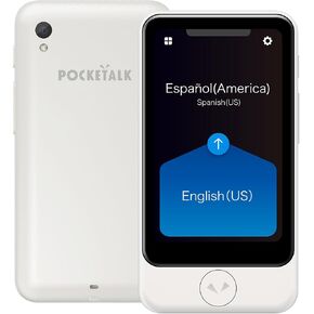 POCKETALK S2 Plus Business eSIM 5 Year White - Voice & Camera Real-Time Translator - 92+ Languages, Extra Large Screen and Battery Life in Saudi Arabia