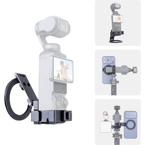 Magnetic Holder Mount Stand for DJI OSMO Pocket 4/3, Xtra Muse | Aluminium Expansion Cage with Cold Shoe & 1/4" Screw Mount, Pocket Accessories for Vertical Shooting/Teleprompter/Monitoring in Saudi Arabia