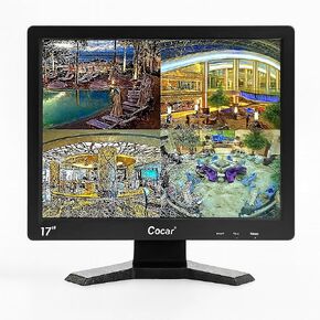 8 inch CCTV Monitor, TFT LCD Security Screen with VGA HDMI AV BNC USB Audio in/Out Ports Built-in Speaker, HD Display for Surveillance Camera STB 1024x768 Resolution with Car Power Adapter 12-24V in Saudi Arabia
