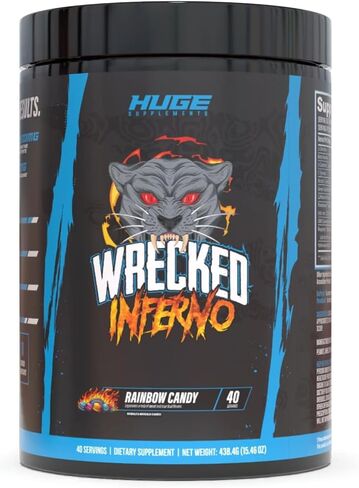 Wrecked Inferno - Thermogenic Pre Workout For Men & Women, Increase Energy, Boost Thermogenesis & Metabolism, Enhance Exercise Performance - Contains L-Citrulline, L-Carnitine, Beta-Alanine & More in Saudi Arabia