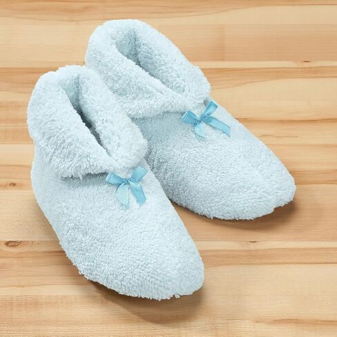 Women's Plush Chenille Slippers, XL, Blue in Saudi Arabia