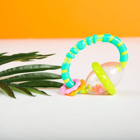 Bright Starts Baby Toy, Grab & Spin Rattle & BPA-Free Teether (3 Months+) + Oball Shaker Rattle (Newborn+) in Kuwait