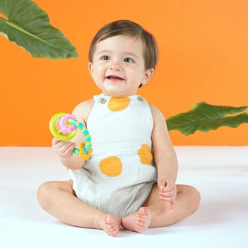 Bright Starts Baby Toy, Grab & Spin Rattle & BPA-Free Teether (3 Months+) + Oball Shaker Rattle (Newborn+) in Kuwait