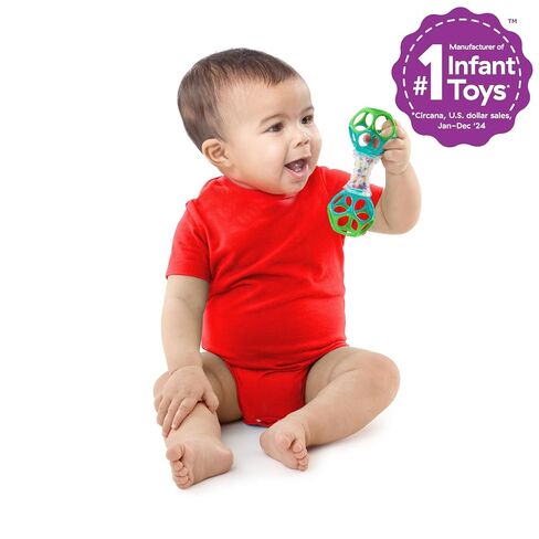 Bright Starts Baby Toy, Grab & Spin Rattle & BPA-Free Teether (3 Months+) + Oball Shaker Rattle (Newborn+) in Kuwait