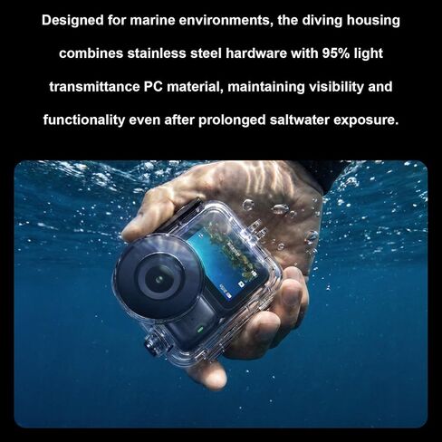 Fabater Water Proof Protective Case, Invisibles Dive Case 60M/196FT Underwater Housing Shell Protective Cage Fit for DJIs in Kuwait