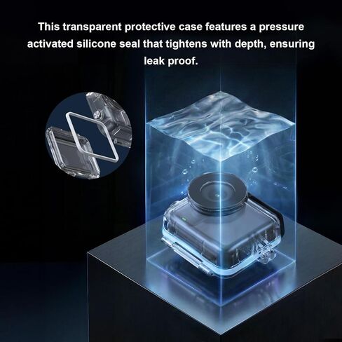 Fabater Water Proof Protective Case, Invisibles Dive Case 60M/196FT Underwater Housing Shell Protective Cage Fit for DJIs in Kuwait
