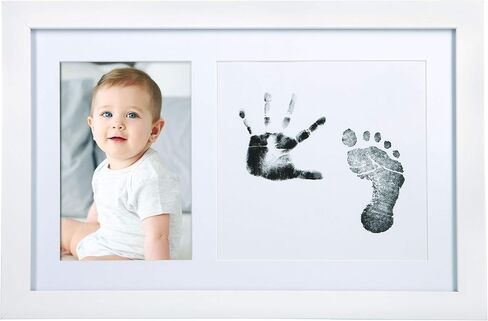 Little Pear Baby Print and Photo Keepsake Frame | Includes Ink Pad and Two Cards, Holds 4" x 6" Photo, Easel or Wall Display, Baby Shower or Registry Gift in Saudi Arabia