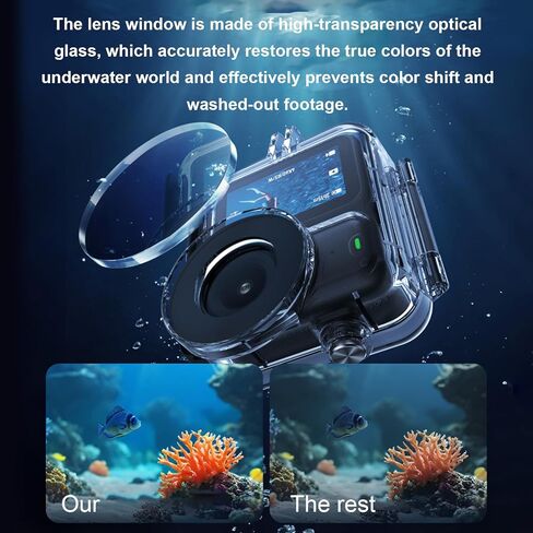 Fabater Water Proof Protective Case 60M/196FT Underwater Housing Shell Protective Cage Fit for, Underwater Diving Case Shell in Kuwait