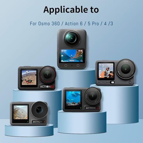 2-Pack Action 6 Battery for DJI Action 6/5 Pro/4/3 2100mAh | Compatible for DJI Osmo 360 Action6 Action5 Pro, Action4, Action3 3.87V in Kuwait