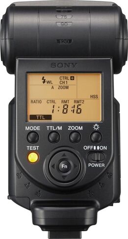 فلاش كاميرا رقمية عالي الطاقة من سوني HVL-F58AM مع تحكم لاسلكي في النسبة وارتداد سريع لكاميرا Sony Alpha Digital SLR in Kuwait
