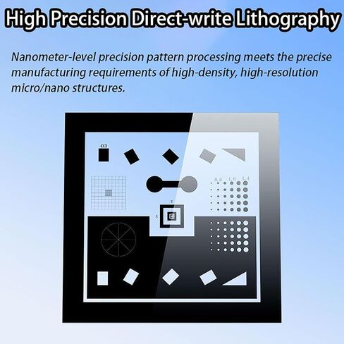 Camera Resolution Test Chart, Lens Focus Adjustment Card, 90% Light Transmittance, Nanoscale Pattern Processing and Precision Up to ±5um, Stable Calibration, for Camera Lenses, Microscopes in Saudi Arabia