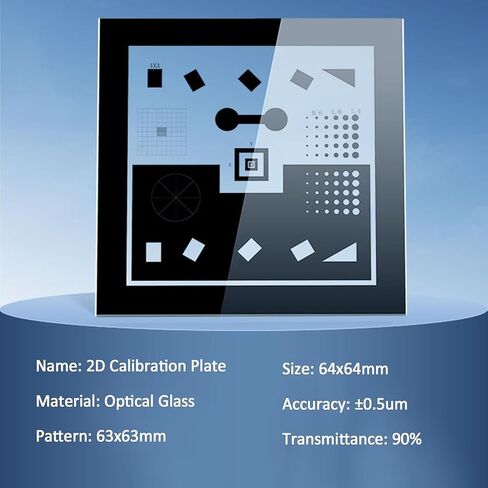 Camera Resolution Test Chart, Lens Focus Adjustment Card, 90% Light Transmittance, Nanoscale Pattern Processing and Precision Up to ±5um, Stable Calibration, for Camera Lenses, Microscopes in Saudi Arabia