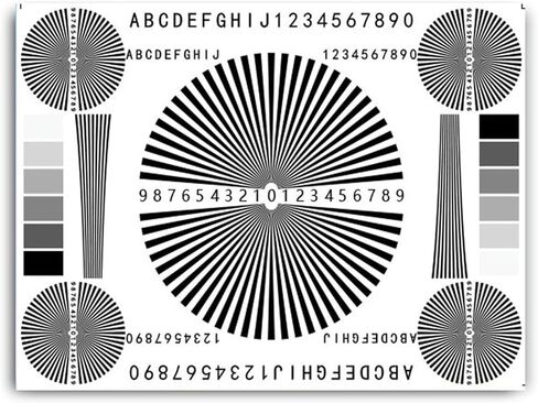 Lens Focus Adjustment Card, Camera Focus Calibration Chart, Calibration Accuracy ±5μm, Tear-Resistant Photo Paper Material and Thickness 0.25mm, for Home, Office, Commercial Places in Saudi Arabia