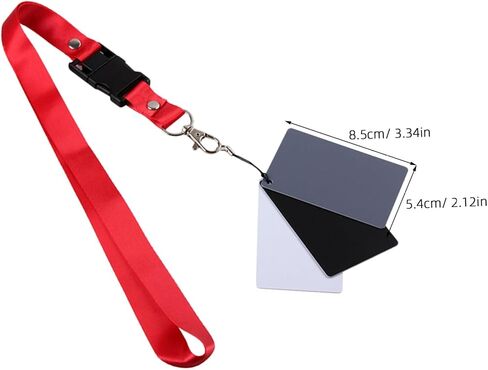 Levemolo 2pcs White Balance Grey Cards Photography Exposure Checker with Neck Strap for DSLR and Video Cameras Black White Grey Calibration in Saudi Arabia