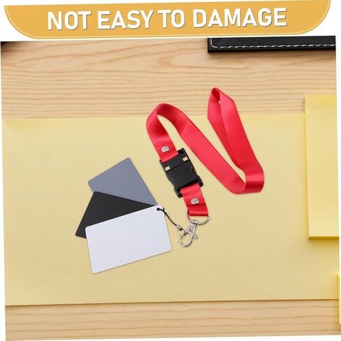Levemolo 2pcs White Balance Grey Cards Photography Exposure Checker with Neck Strap for DSLR and Video Cameras Black White Grey Calibration in Saudi Arabia