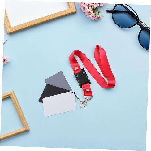 Levemolo 2pcs White Balance Grey Cards Photography Exposure Checker with Neck Strap for DSLR and Video Cameras Black White Grey Calibration in Saudi Arabia