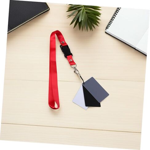 Levemolo 2pcs White Balance Grey Cards Photography Exposure Checker with Neck Strap for DSLR and Video Cameras Black White Grey Calibration in Saudi Arabia