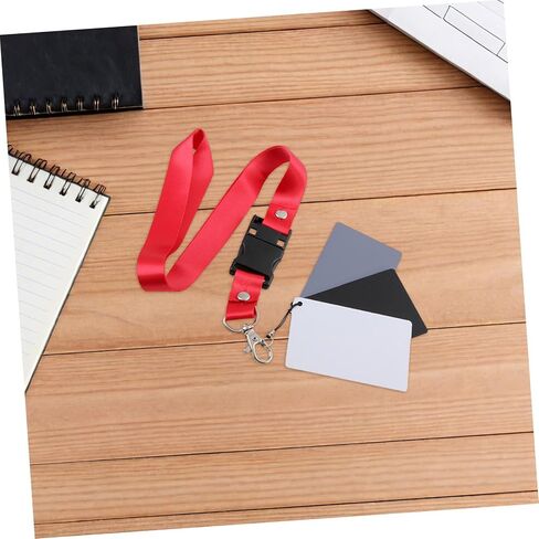 Levemolo 2pcs White Balance Grey Cards Photography Exposure Checker with Neck Strap for DSLR and Video Cameras Black White Grey Calibration in Saudi Arabia