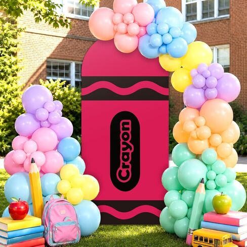 Notebook Arch Backdrop Cover Set Back to School Stretchy Backdrop School Party Arch Covers 31.5 × 70.8 Inch Arch Stand Cover for Back to School Birthday Party Favor Supplies in Kuwait