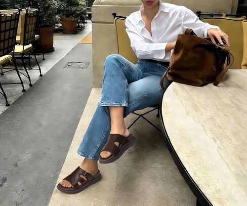 KuaiLu Womens Sandals Brown-CP Size 8 | Relief Plantar Fasciitis Comfort Thick Cushion in Saudi Arabia