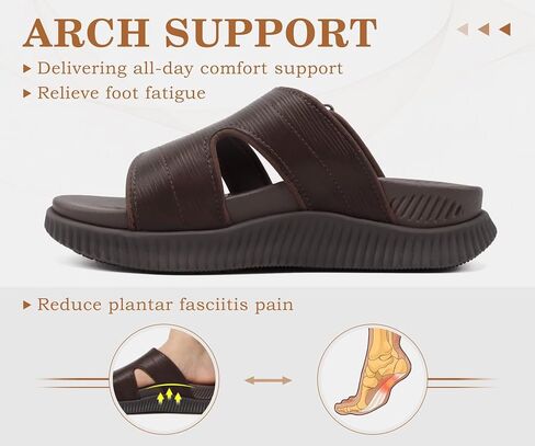KuaiLu Womens Sandals Brown-CP Size 8 | Relief Plantar Fasciitis Comfort Thick Cushion in Saudi Arabia