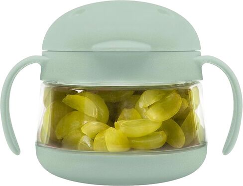 Ubbi Tweat Snack Container for Kids & Toddlers, Sage Green & Blush Pink | Tritan Spill-Proof Snack Cups, BPA-Free, On-the-Go Toddler Essentials, Portable Travel Food Storage in Kuwait