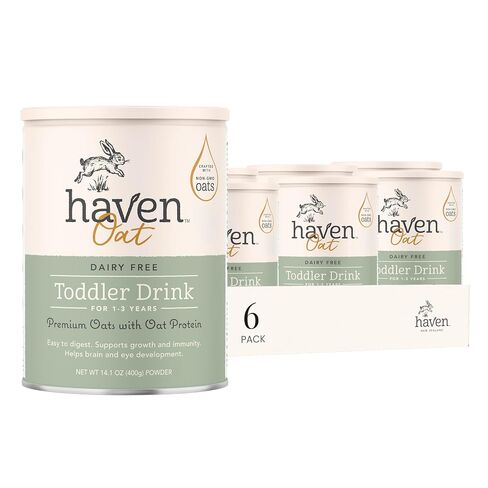 Haven Oat Toddler Formula, Dairy Free, 12+ Months, 14.1oz | European Oat Protein, No Corn Syrup or Maltodextrin, No Palm Oil, Plant-Based DHA Omega-3, Prebiotics & Probiotics, Lutein in Saudi Arabia