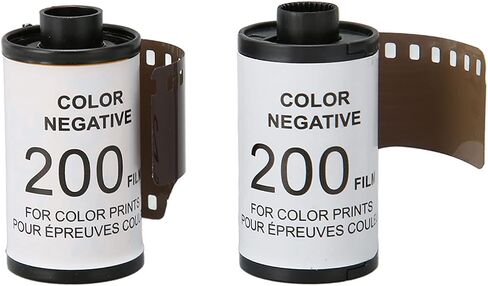 2 Roll 35mm Camera Color Film, ISO 200 HD Vintage Color Negative Film, Fine Grain High Resolution 35mm Film Roll for 135 Cameras with Storage Cases in Saudi Arabia