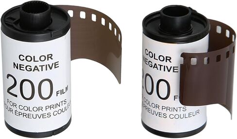 2 Roll 35mm Camera Color Film, ISO 200 HD Vintage Color Negative Film, Fine Grain High Resolution 35mm Film Roll for 135 Cameras with Storage Cases in Saudi Arabia