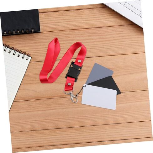 2pcs Black White Grey Balance Cards with Neck Strap for Photography Exposure Calibration Video Film Lighting Accessories in Saudi Arabia