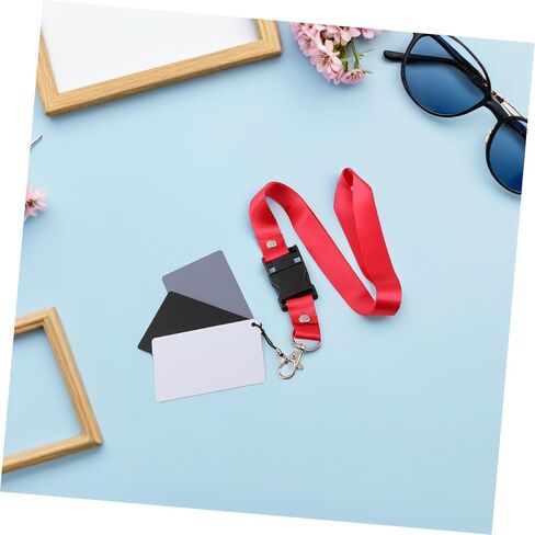 2pcs Black White Grey Balance Cards with Neck Strap for Photography Exposure Calibration Video Film Lighting Accessories in Saudi Arabia