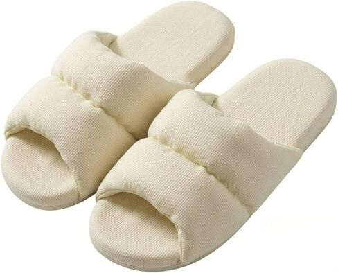 Women's Puffy Waffle Weave Slide Sandals with Cloud Comfort Padded | Thick Sole Stylish Non-slip Indoor Outdoor Slippers for Home Spa Lounge in Saudi Arabia