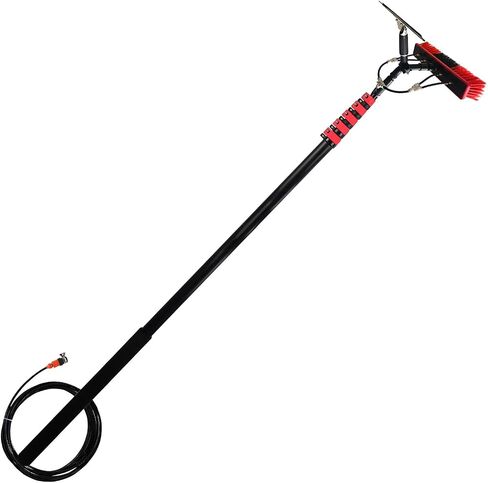 Cleaning Brush 3.6M-10.8M Window Cleaning Pole, Window Cleaner Kit, Water/Hose Fed Pole, Window Cleaning Brush Equipment, Cleaning Photovoltaic and Solar Panels,3.6M/12F in Saudi Arabia