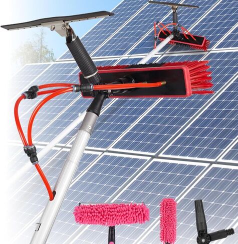 Lightweight 10M Water Fed Pole Kit for Solar Panel CleaningExtendable Telescopic Brush for Windows Glass RoofsEfficient Outdoor Cleaning Tool (55cm Water Brush) in Saudi Arabia