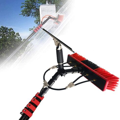 Solar Panel Cleaning Brush,Water Fed Telescopic Brush, Water/Hose Fed Pole Window Cleaning Brush Equipment Cleaning (Size: 10.8m),35cmbrushhead-3.6M/12FT in Saudi Arabia