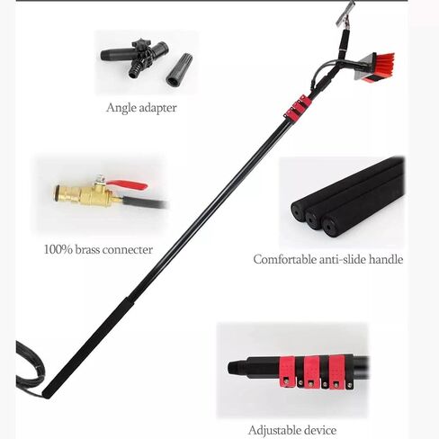 Solar Panel Cleaning Brush with 12 FT Aluminum Telescopic Pole for Window Cleaning and Solar Panel Cleaner,3.6 M/11.8 Ft in Saudi Arabia