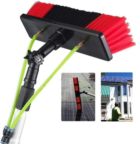 3-12M Window Cleaning Pole, Window Cleaner Kit, Water/Hose Fed Pole, Window Cleaning Brush Equipment, Cleaning Photovoltaic and Solar Panels/12M Rod/30Cm Brush Head in Saudi Arabia
