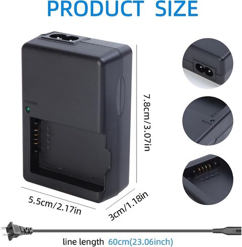 DE-A83 DE-A83BA Battery Charger for DMW-BMB9 DMW-BMB9PP Battery | Compatible with Lumix DC-FZ80, FZ40, FZ45, FZ47, FZ48, FZ60, FZ62, FZ70, FZ72, FZ100, FZ150 cameras in Kuwait
