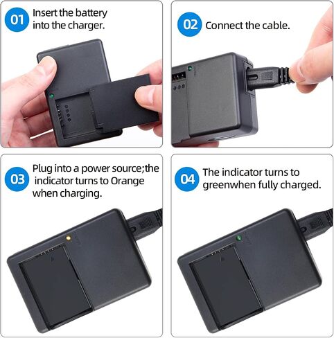 DE-A83 DE-A83BA Battery Charger for DMW-BMB9 DMW-BMB9PP Battery | Compatible with Lumix DC-FZ80, FZ40, FZ45, FZ47, FZ48, FZ60, FZ62, FZ70, FZ72, FZ100, FZ150 cameras in Kuwait