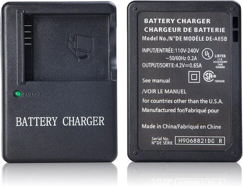 DE-A65 DMW-BCG10 Battery Charger for DMW-BCG10E Battery | Compatible with Panasonic Lumix DMC-ZS1 ZS3 ZS5 ZS6 ZS7 ZS8 ZS10 ZS15 ZS19 ZS20 TZ7 TZ10 TZ19 ZR1 ZR3 Digital SLR Cameras in Kuwait