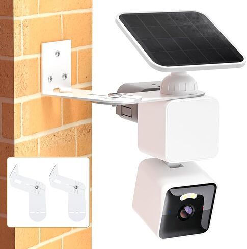 2-Pack Metal Corner Mount for Wyze Solar Cam Pan/Wyze Cam Pan V3/V4/Wyze Cam V4/V3 – 2 Camera Holders for 360° Full Coverage, Adjustable Outdoor Wall Mounting Bracket, Rust-Resistant, Easy Install in Saudi Arabia