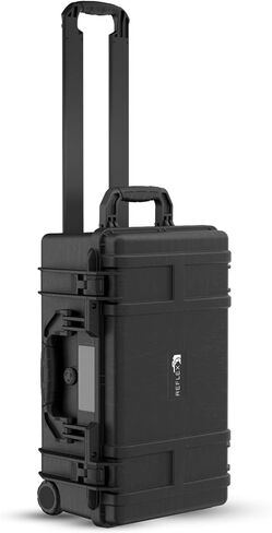 Reflex Camera Large Protective Hard Camera Case (20.22"x11.32"x7.91") suitable for Drones, Camera Lens, DSLR & Guns. Smooth Rolling Wheels, Waterproof IP67, Shockproof (Rolling Hard Case with Foam) in Saudi Arabia