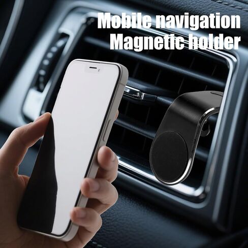 Magnetic Cell Phone Holder for 2021-2025 Chevy Chevrolet Suburban, Air Vent Clip Mount L Shaped Cradle Hands Free Sturdy Black Aluminum Alloy in Saudi Arabia