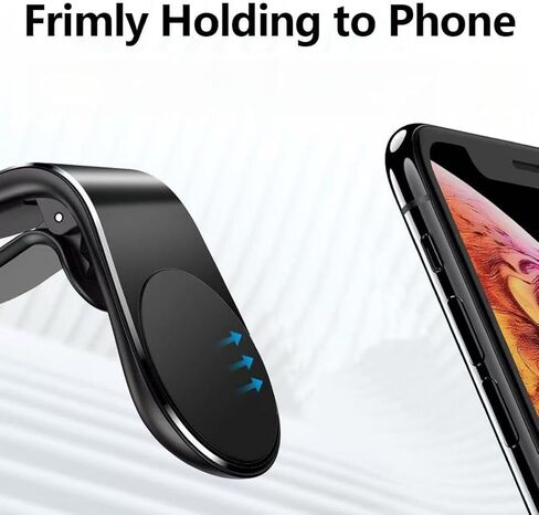 Magnetic Cell Phone Holder for 2021-2025 Chevy Chevrolet Suburban, Air Vent Clip Mount L Shaped Cradle Hands Free Sturdy Black Aluminum Alloy in Saudi Arabia